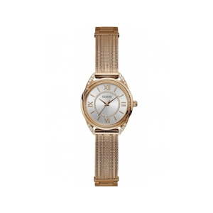 Dámské hodinky v růžovozlaté barvě s páskem z nerezové oceli Guess W1084L3