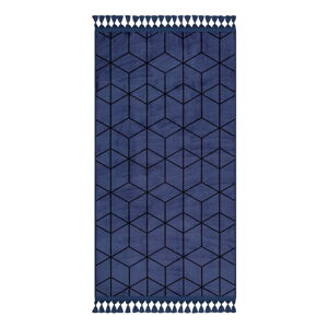 Modrý pratelný koberec běhoun 300x100 cm - Vitaus