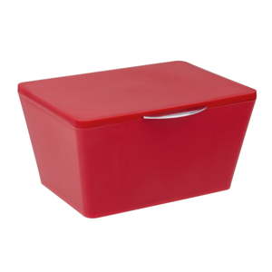 Červený koupelnový úložný box Wenko Brasil