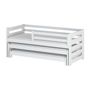 Bílá dětská postel s výsuvným lůžkem 70x160 cm Rico - Lano Meble