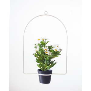 Bílá závěsná dekorace s květináčem Really Nice Things Arc, 30 x 35 cm