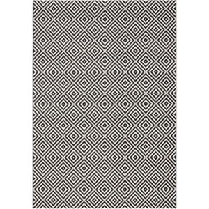 Černo-bílý venkovní koberec Bougari Karo, 140 x 200 cm