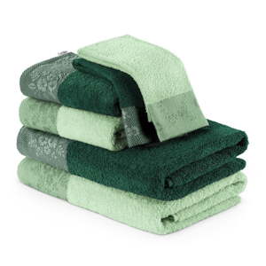 Sada 6 zelených ručníků a osušek AmeliaHome