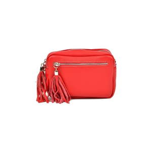 Červená kožená kabelka Isabella Rhea Melanie
