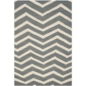 Vlněný koberec Edie Light Grey, 152x243 cm