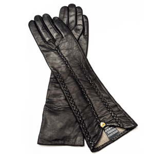 Dámské černé kožené rukavice <br>Pride & Dignity New York, vel. 7,5