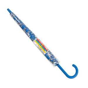 Vybarvovací holový větruodolný deštník s detaily v modré barvě se 3 voděodolnými fixami Ambiance Coloring, ⌀ 122 cm