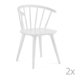 Sada 2 bílých jídelních židlí La Forma Krise
