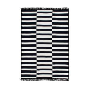 Černo-bílý oboustranný koberec Poros, 140 x 215 cm