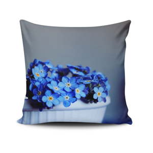 Polštář s příměsí bavlny Cushion Love Azul Gris, 45 x 45 cm