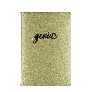 Zápisník s deskami ve zlaté barvě Tri-Coastal Design Genius, 96 stran