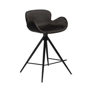 Černá barová židle DAN–FORM Denmark Gaia Velvet, výška 87 cm