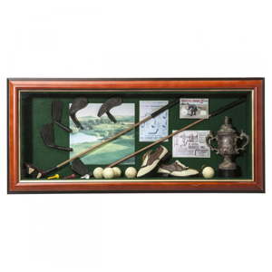 Obraz Kare Design Deco Shadow Box Golfer, 68 x 32 cm