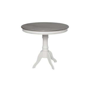 Bílý jídelní stůl z topolového dřeva Livin Hill Rimini, ⌀ 90 cm