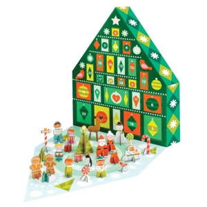 Adventní kalendář s 24 skládacími figurkami z recyklovaného papíru a rostlinného inkoustu Petit collage Tree