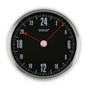 Černé kulaté nástěnné hodiny Versa Inga, ø 30 cm