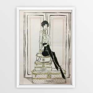 Nástěnný obraz v rámu Piacenza Art Chanel Suitcase, 23 x 33 cm