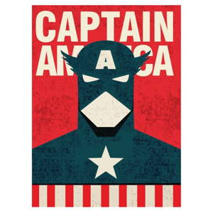 Plakát Blue-Shaker Super Heroes Captain America, 30 x 40 cm