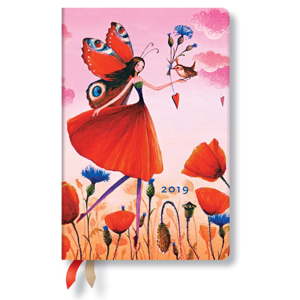 Diář na rok 2019 Paperblanks Poppy Field Verso, 9,5 x 14 cm