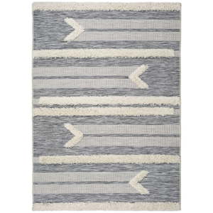 Bílo-šedý koberec Universal Cheroky Line, 55 x 110 cm
