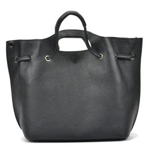 Černá kožená kabelka Mangotti Bags Angela