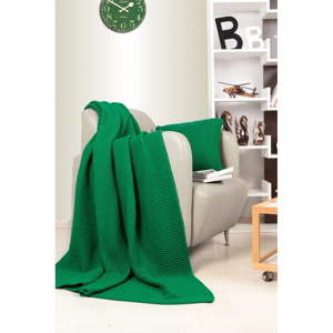 Set zeleného přehozu a polštáře Kate Louise Tricot Blanket Set Hanzade