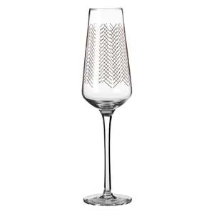 Sada 4 sklenic na šampaňské z ručně foukaného skla Premier Housewares Jazz, 2,7 dl