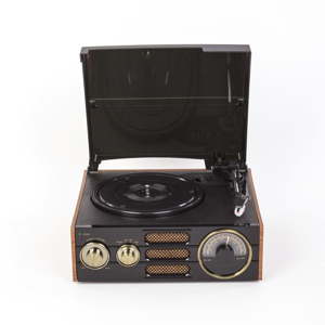 Černý gramofon s rádiem GPO Empire Black TG-192