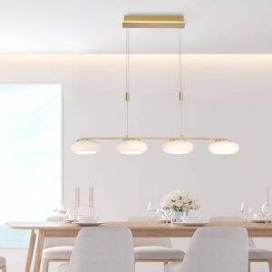 Q-Smart-Home Paul Neuhaus Q-ETIENNE LED závěsné světlo 4x mosaz