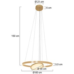 Steinhauer LED závěsné světlo Ringlux 3 zdroje Ø 60 cm zlatá