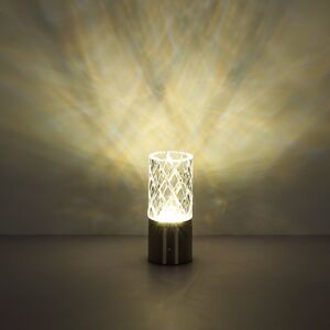 Globo Nabíjecí stolní lampa LED Lunki, mosazná barva, výška 19 cm, CCT