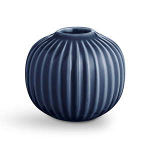 Tmavě modrý porcelánový svícen Kähler Design Hammershoi, ⌀ 7,5 cm