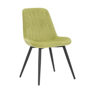 Světle zelená posltrovaná židle s železnou konstrukcí Mauro Ferretti Dama