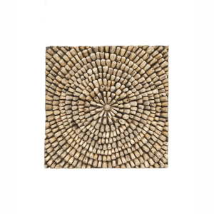 Nástěnná dekorace z teakového dřeva WOOX LIVING Bee, 70 x 70 cm