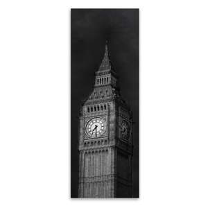 Obraz Styler Canvas Silver Big Ben, 45 x 140 cm