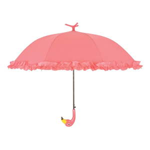 Růžový deštník Esschert Design Flamengo, ⌀ 98 cm