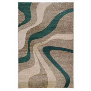 Šedý koberec Webtappeti Swirl Aqua, 80 x 150 cm