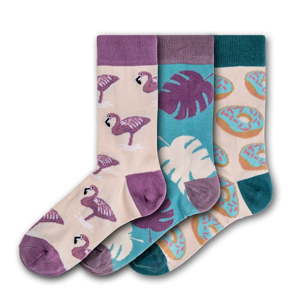 Sada 3 párů dámských barevných ponožek Funky Steps, velikost 35 - 39