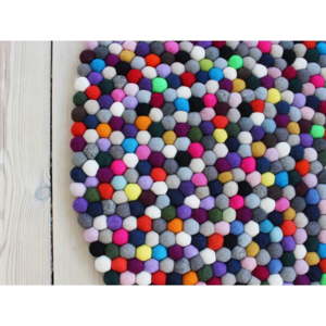 Kuličkový vlněný koberec Wooldot Ball Rugs Multi Pang, ⌀ 90 cm