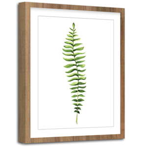 Obraz Styler Modernpik Greenery Wooden Fern, 30 x 40 cm