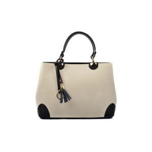 Béžová kožená kabelka s černými detaily Isabella Rhea Mismo
