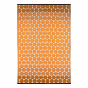 Oranžový venkovní koberec Green Decore Hexagon, 150 x 240 cm