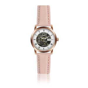 Dámské hodinky s růžovým páskem z pravé kůže Walter Bach Miria