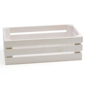 Bílá krabice z jedlového dřeva Bisetti Fir, 32 x 17 cm