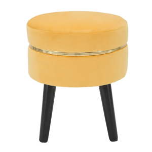 Žlutá polstrovaná stolička Mauro Ferretti Paris, ⌀ 35 cm