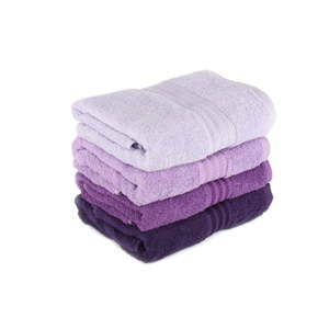 Sada 4 fialových bavlněných ručníků Foutastic, 50 x 90 cm