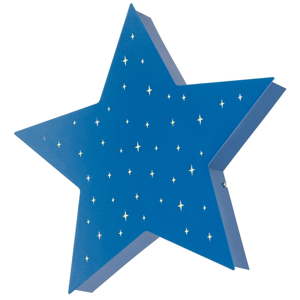 Modré nástěnné svítidlo ve tvaru hvězdy Glimte Montu