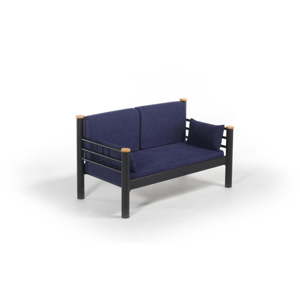 Tmavě modrá dvoumístná venkovní sedačka Kappis, 80 x 150 cm