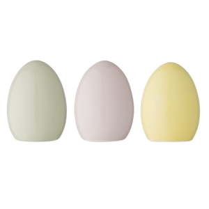 Sada 3 porcelánových dekorací Bloomingville Pastel Egg