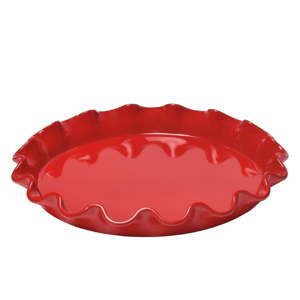 Červená nízká forma na koláč Emile Henry, ⌀ 33 cm